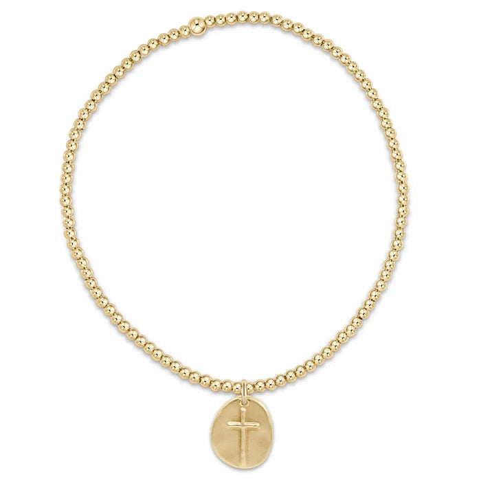 Classic Gold 2mm Bracelet, Inspire Small Gold Disc enewton design, LLC