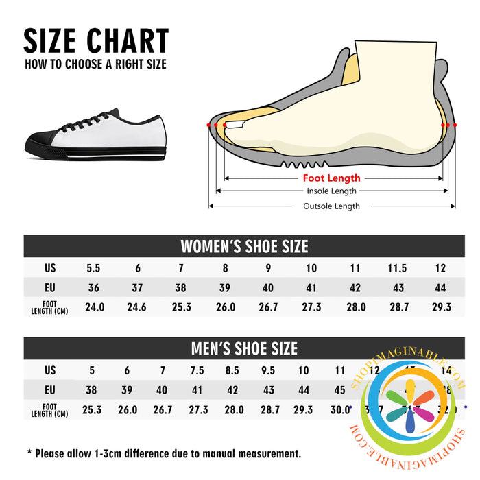 Classic Green & Red Plaid Ladies Low Top Canvas Shoes