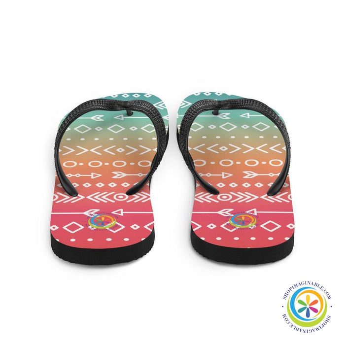 Colorful Boho Chic Flip-Flops-ShopImaginable.com