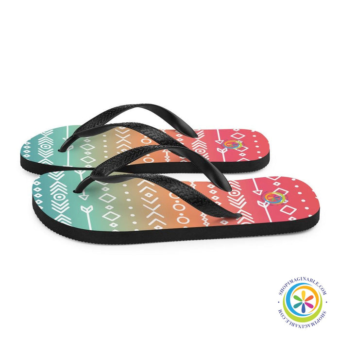 Colorful Boho Chic Flip-Flops-ShopImaginable.com
