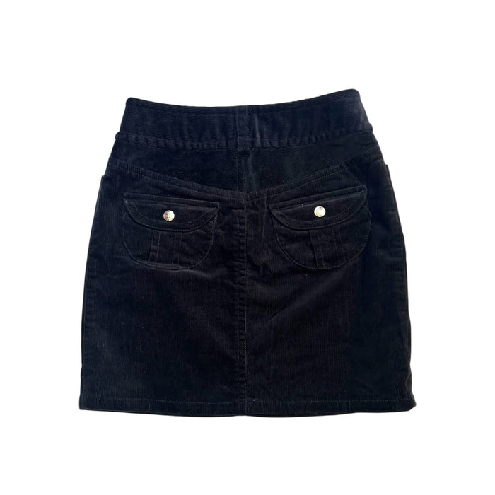 Courreges corduroy black skirt