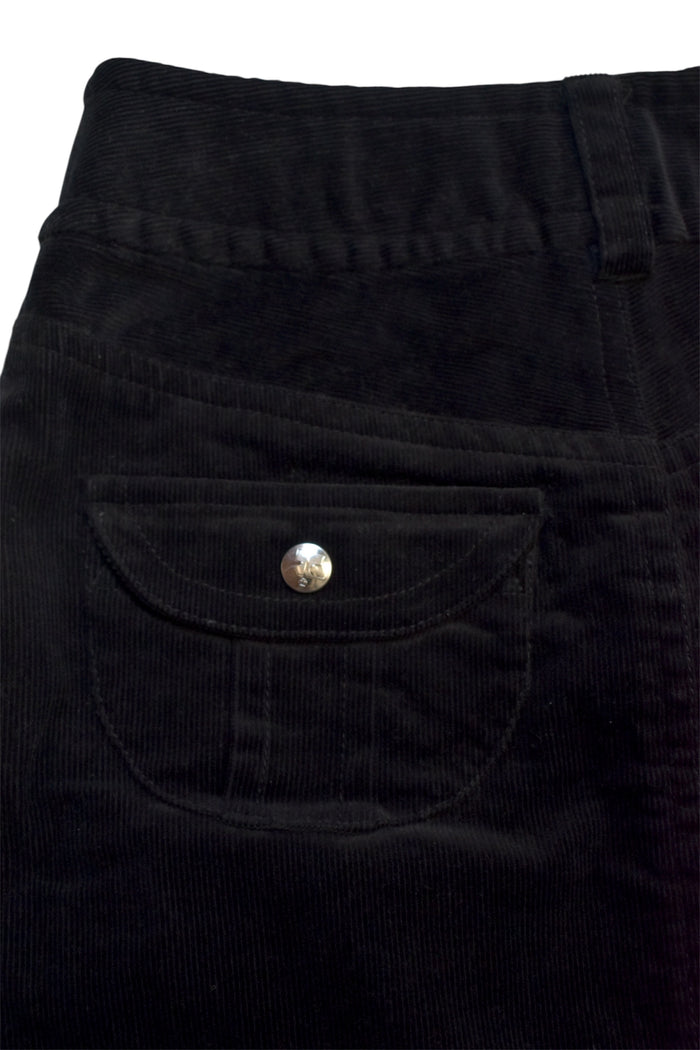 Courreges corduroy black skirt