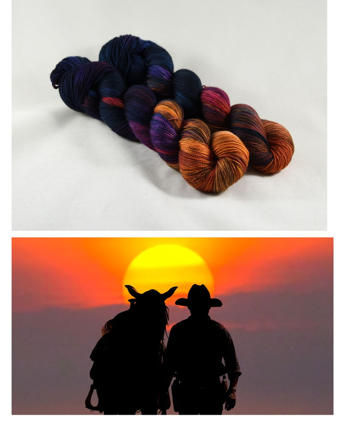 Destination Yarn fingering weight yarn Cowboy, Take Me Away