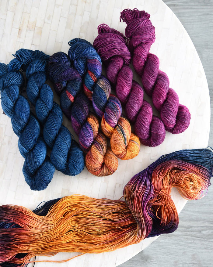 Destination Yarn fingering weight yarn Cowboy Trio