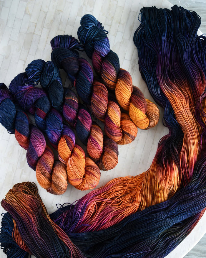 Destination Yarn fingering weight yarn Cowboy Trio