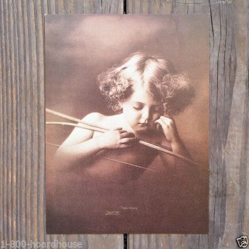 CUPID AWAKE & ASLEEP Lithograph Art Prints 1940s