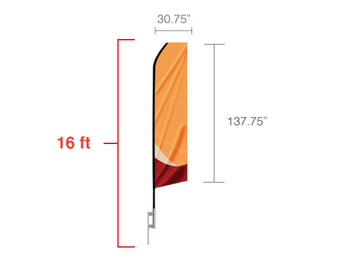 Customizable Simple Feather Flag