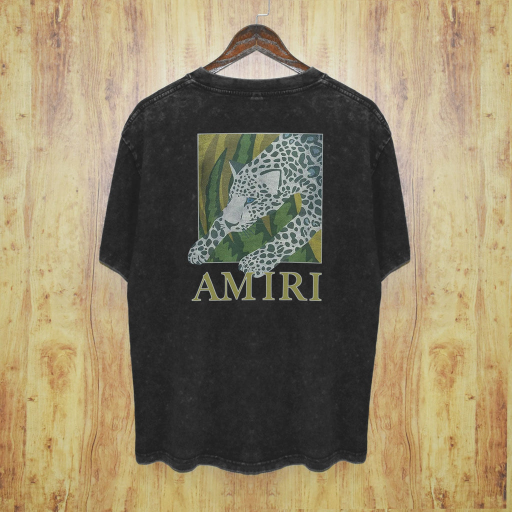 Amiri Washed Distressed T Shirt Printed Trendy Pure Cotton