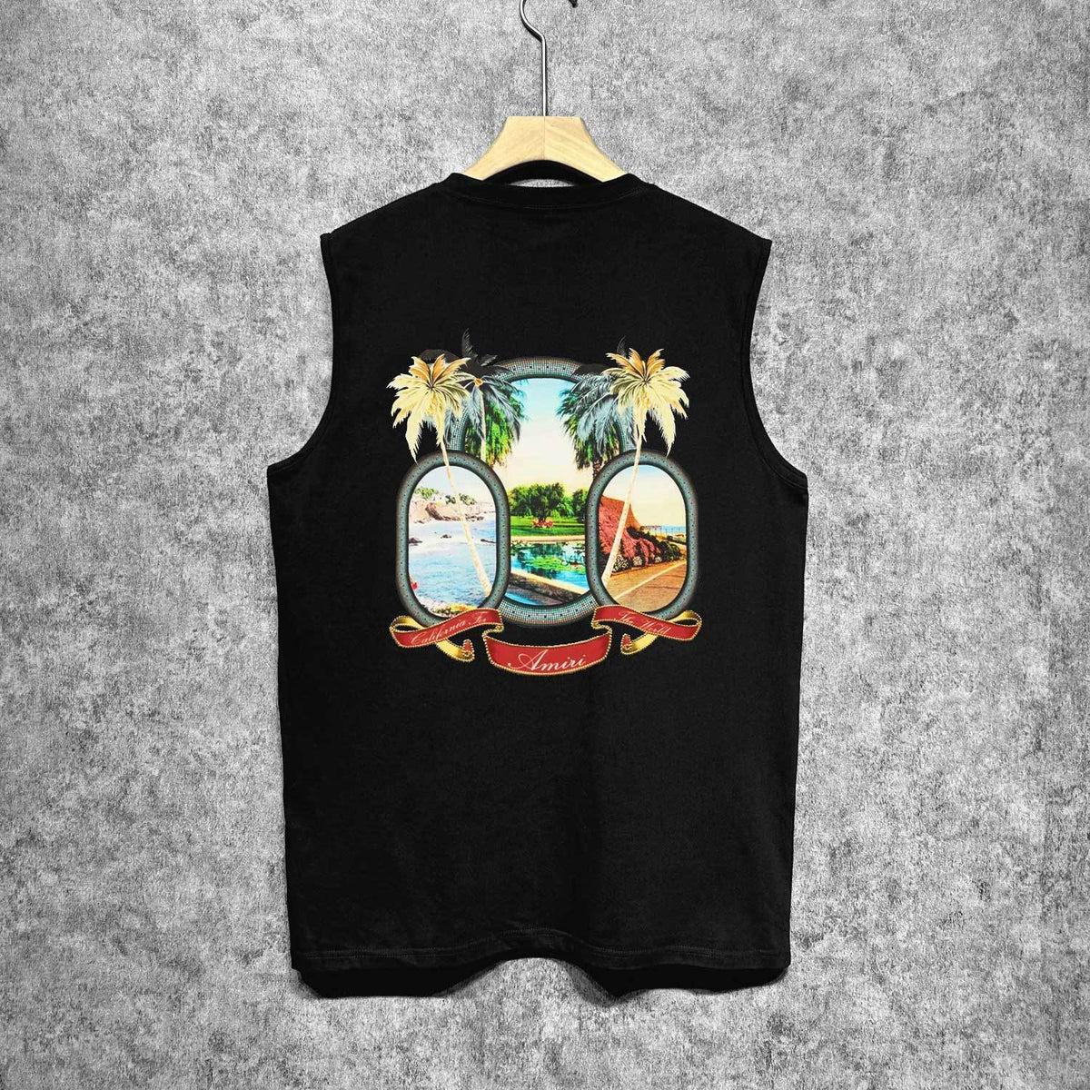 Amiri tank top mirror printing