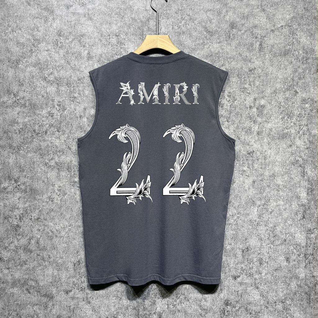 Amiri tank top digital vine printing