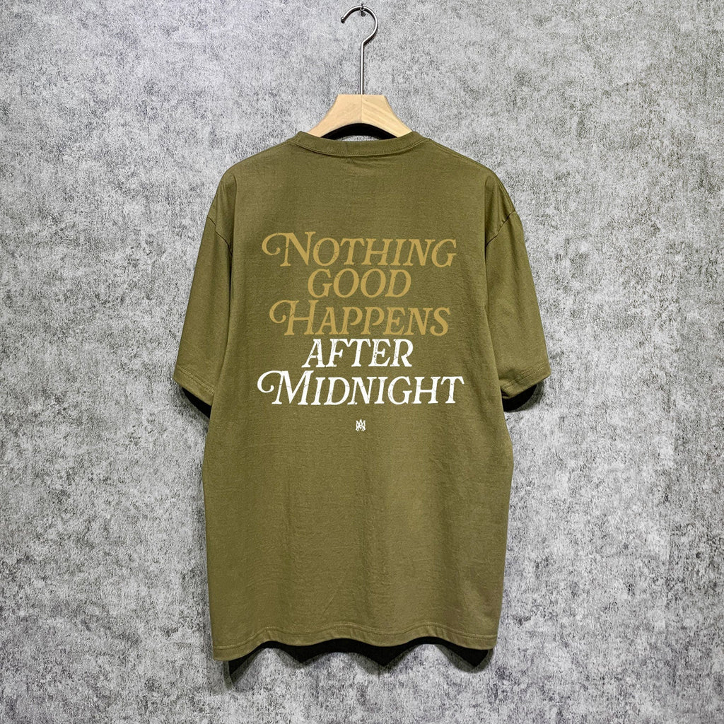Amiri t shirts earth letter printing short sleeve