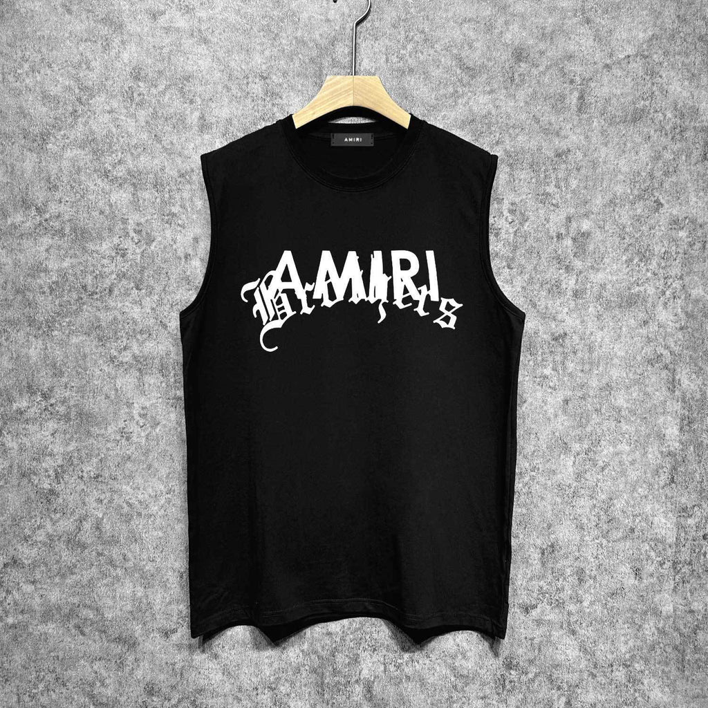 Amiri tank top letter cross printing