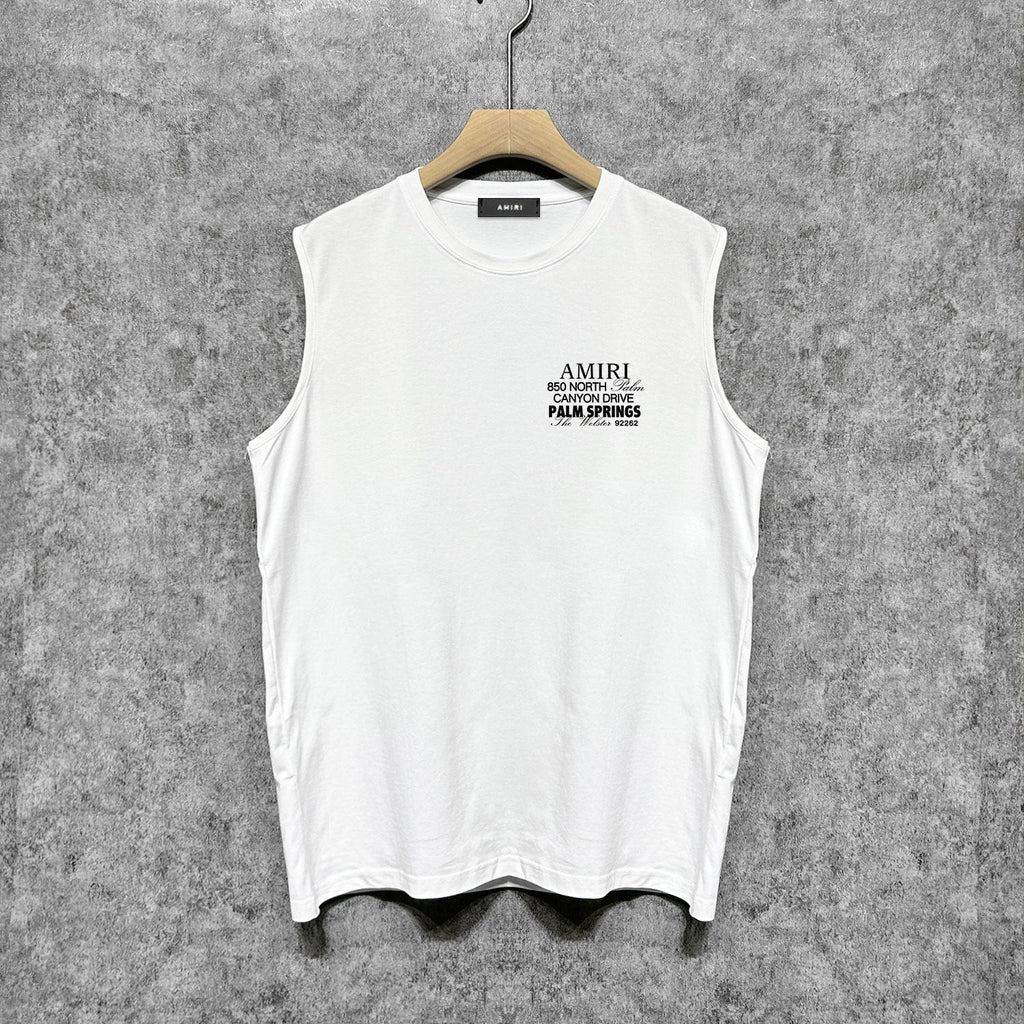 Amiri tank top pink bone print