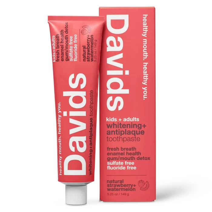 Davids kids + adults premium toothpaste / strawberry watermelon