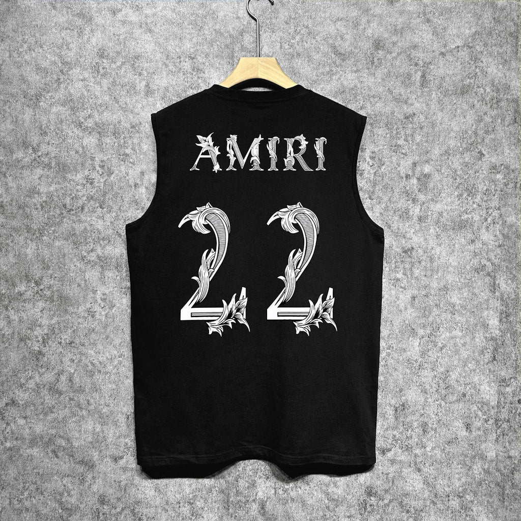 Amiri tank top digital vine printing