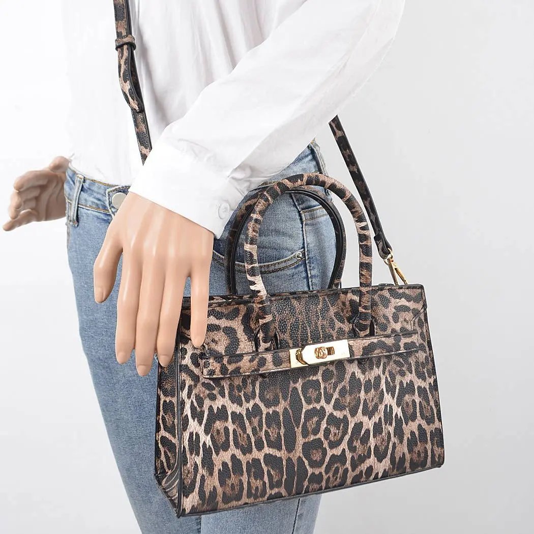 Faux Leo Medium Tote Bag