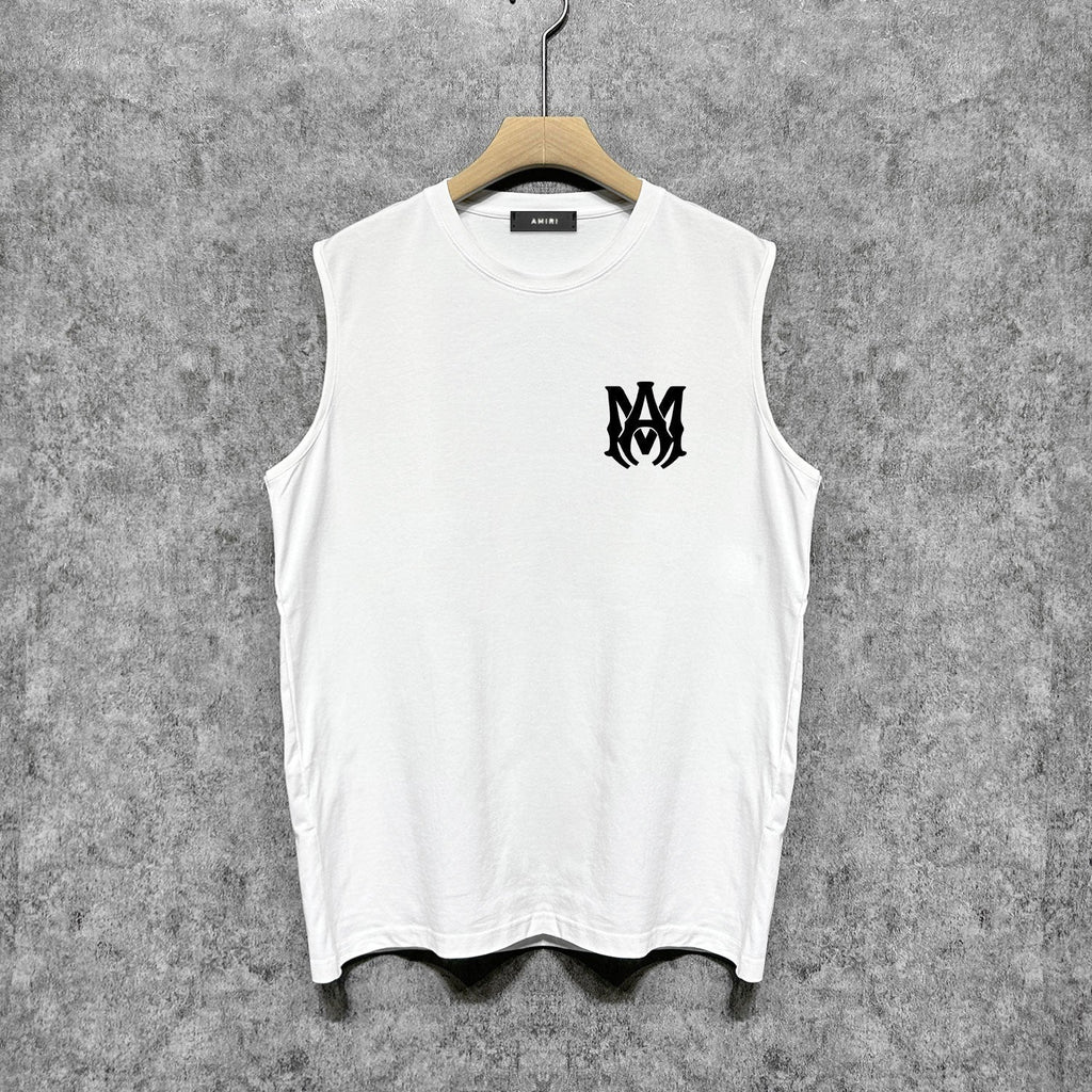 Amiri tank top flat thick letter spider armband printing