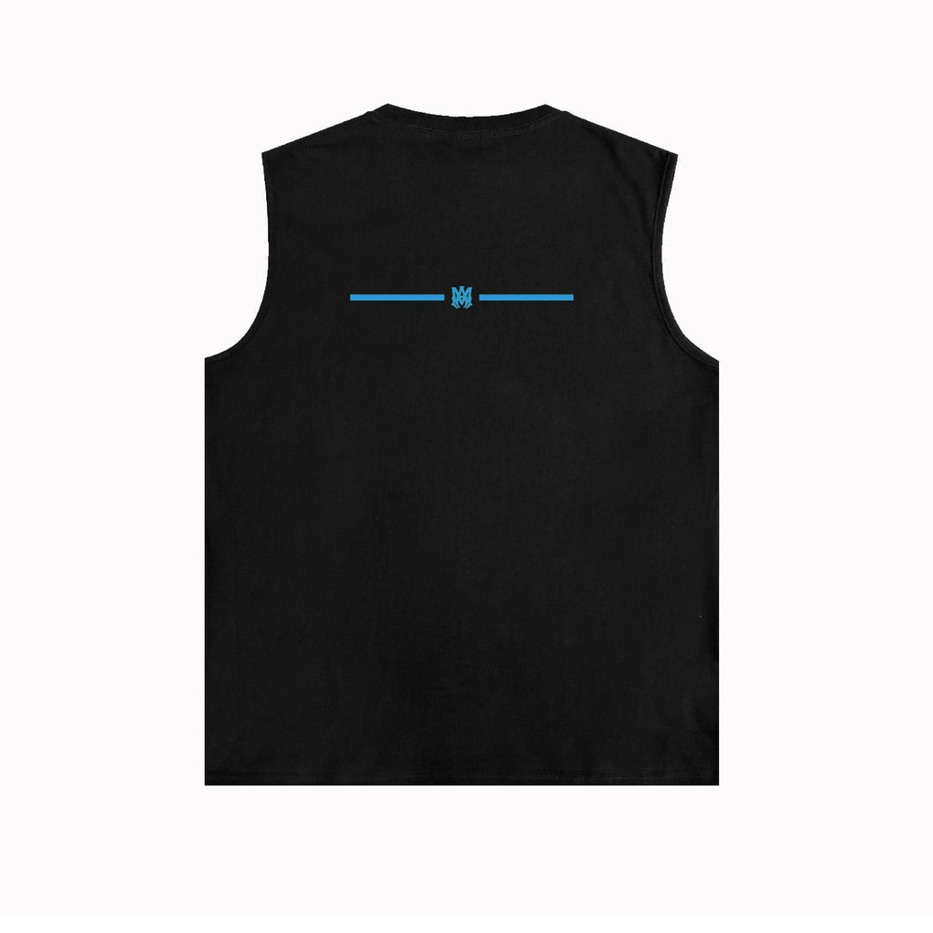 Amiri tank top small spider letter horizontal stripprinting