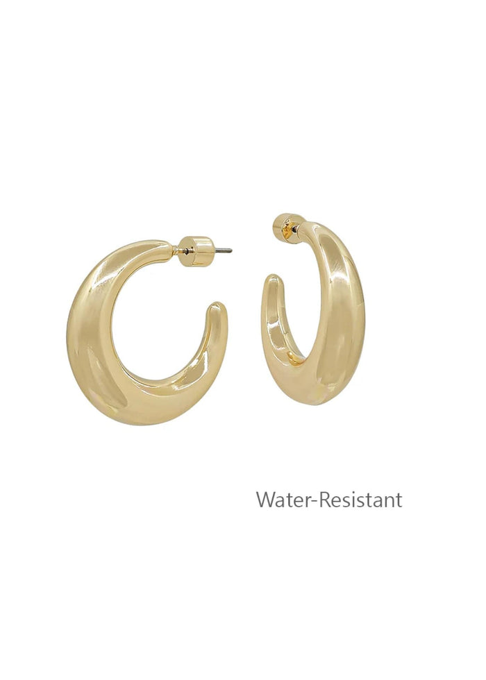 Earring 1” Gold Thick Hoop What’s Hot Earring