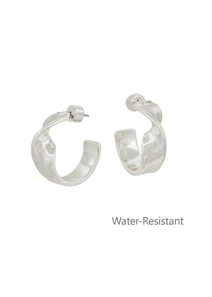 Earring 1” Silver Twisted Hoop What’s Hot Earring