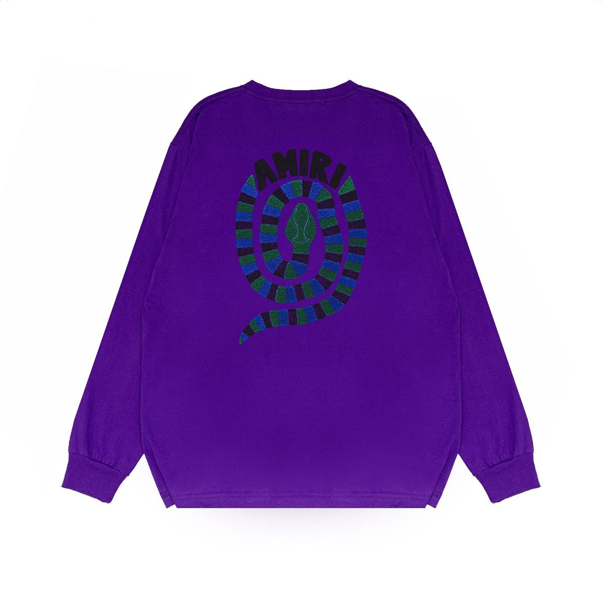 Amiri Long Sleeved Shirt Printed Trendy Pure Cotton