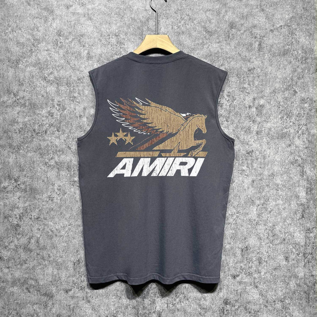 Amiri tank top mottled pegasus print