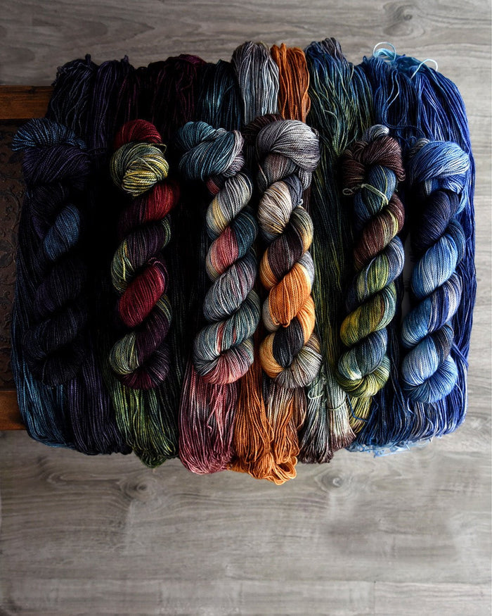 Destination Yarn fingering weight yarn Edgar Allan Poe