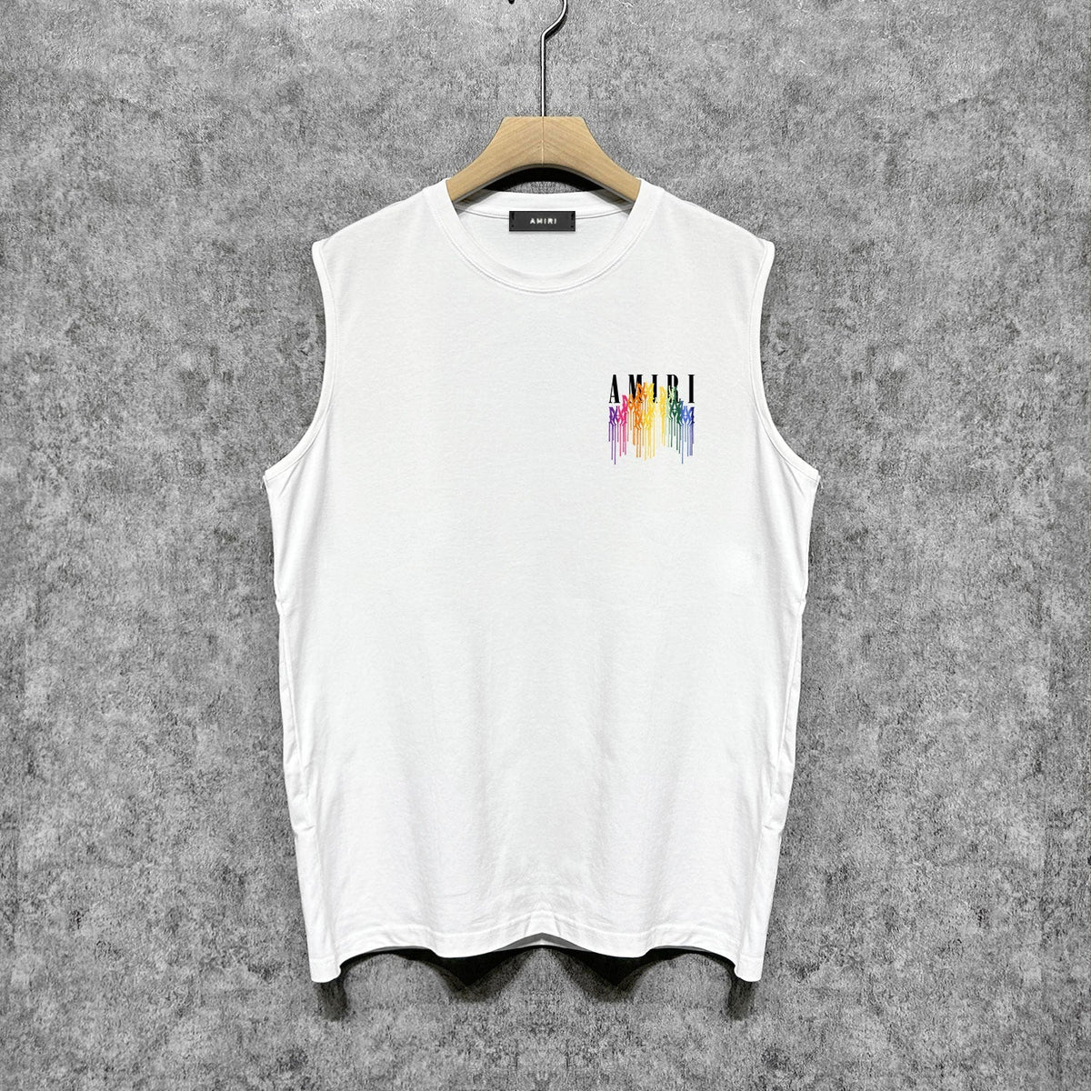 Amiri tank top gradient splash paint printing