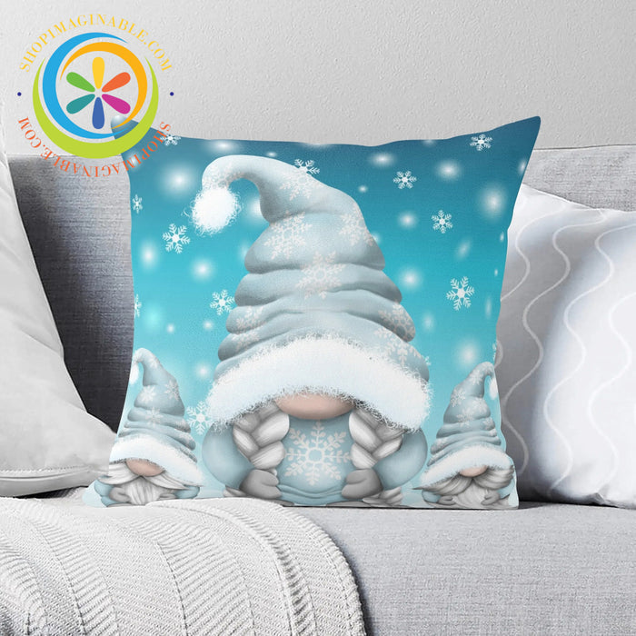 Festive Gnomes Christmas Pillow Cover