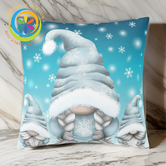 Festive Gnomes Christmas Pillow Cover