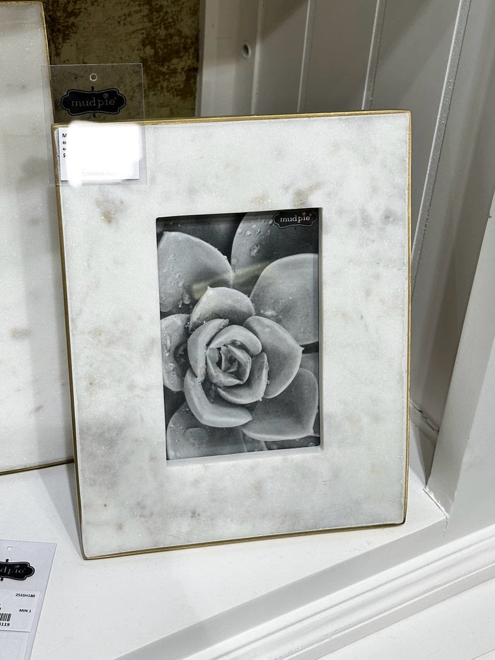 Frame Marble & Gold 4” x 6” by Mud Pie Mud Pie Photo frame
