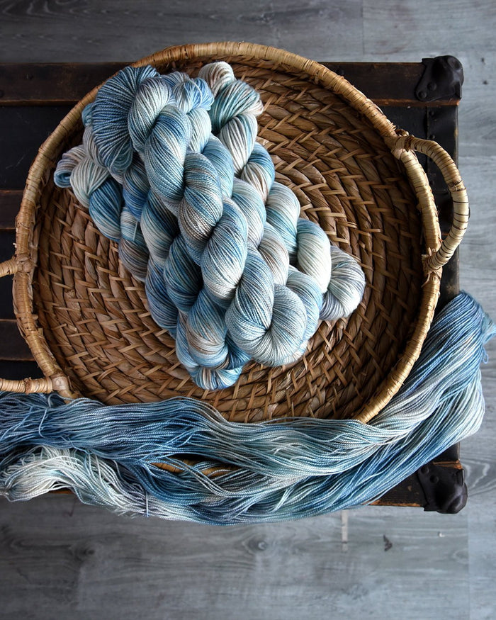 Destination Yarn fingering weight yarn Frozen Great Lake