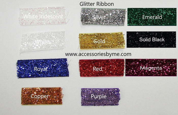 Glitter Volleyball Red Black Hair Bow
