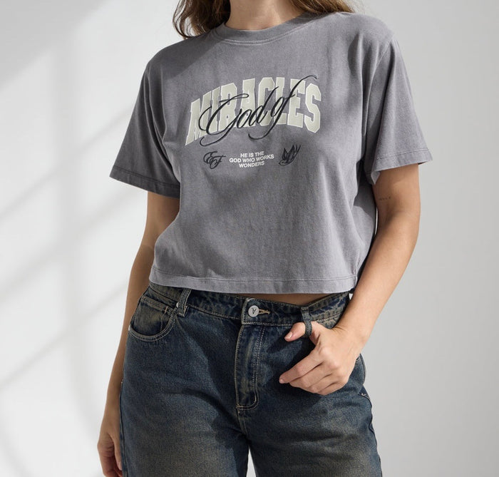 God of Miracles Cropped Women's Tee