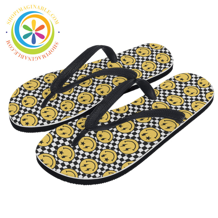 Groovy Happy Faces Mens & Ladies Flip-Flops