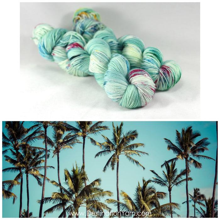 Destination Yarn fingering weight yarn Hawaiian Christmas - PREORDER