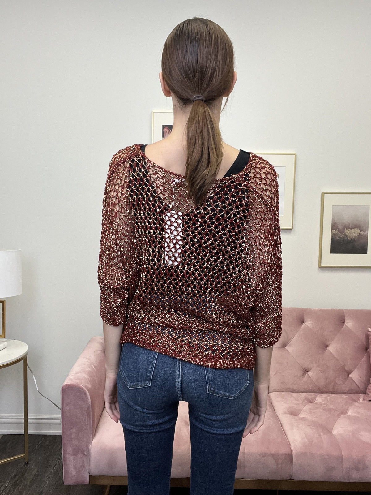 Hard To Handle Women's Open Knit Sweater