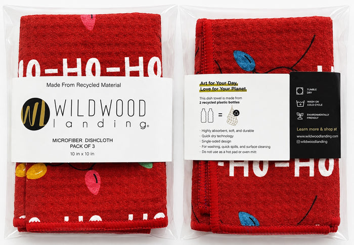 HO HO HOLIDAY MICROFIBER - DISH CLOTH