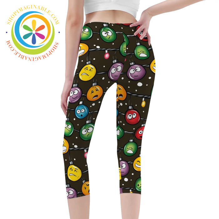 Holiday Lights Capris Leggings Yoga Pants