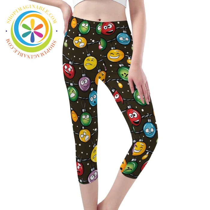 Holiday Lights Capris Leggings Yoga Pants