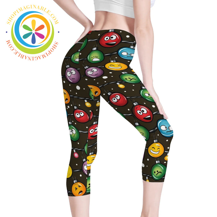 Holiday Lights Capris Leggings Yoga Pants