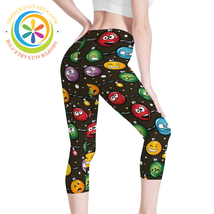 Holiday Lights Capris Leggings Yoga Pants