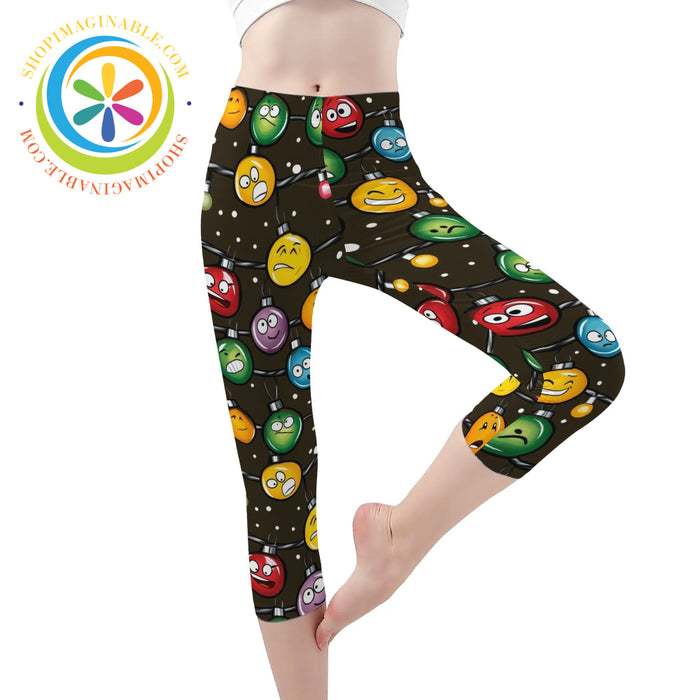 Holiday Lights Capris Leggings Yoga Pants