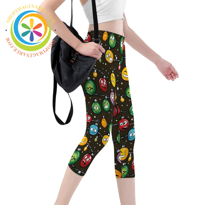 Holiday Lights Capris Leggings Yoga Pants