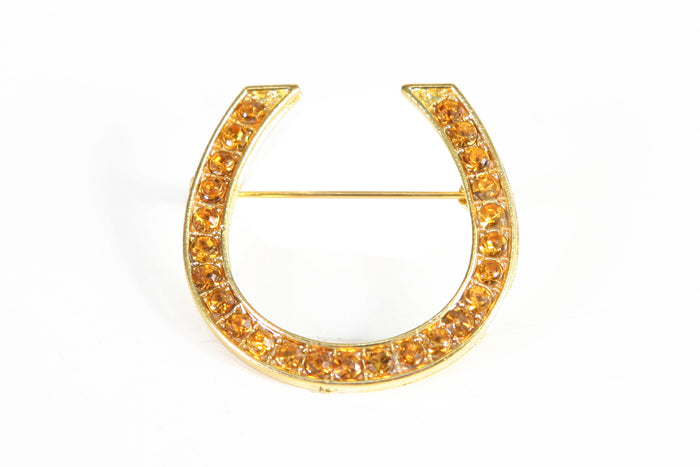 Horka Horse Shoe Stock Pin- Gold