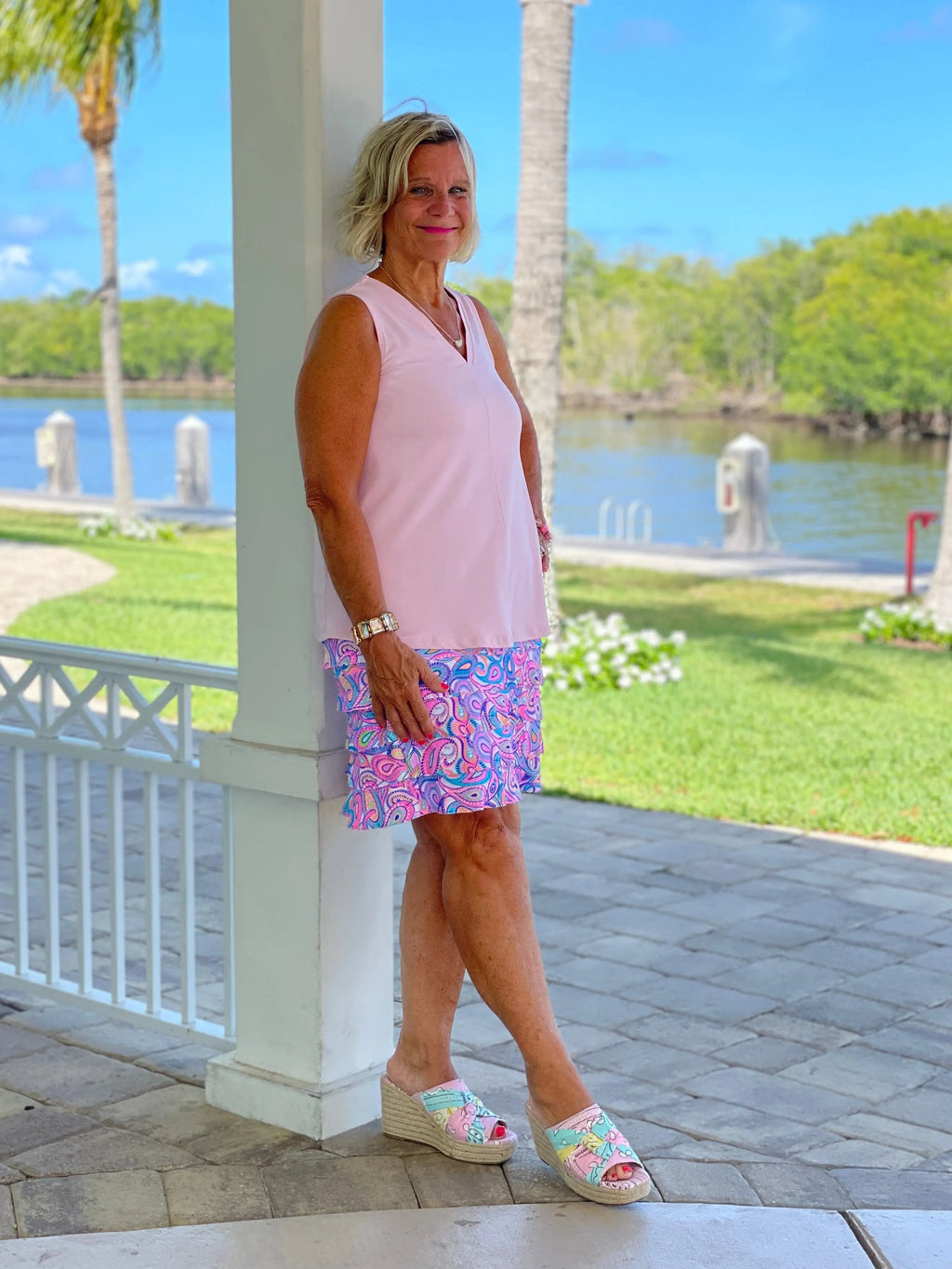 CAROLINA PAISLEY CHA CHA SKORT