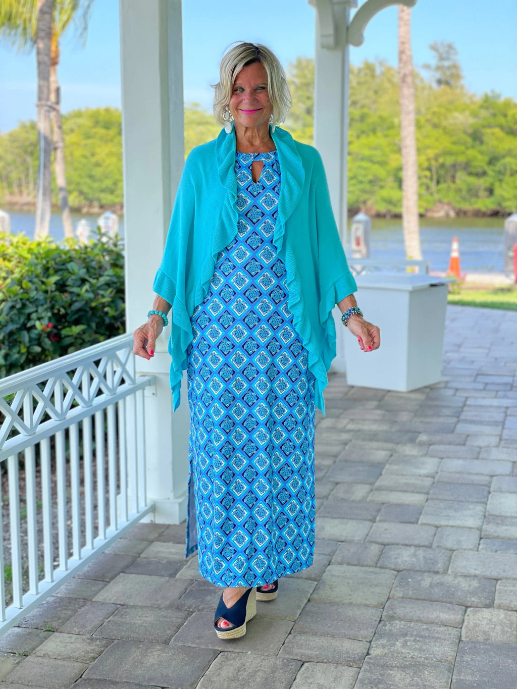 BAHAMA BLUE TURTLE KEYHOLE MAXI