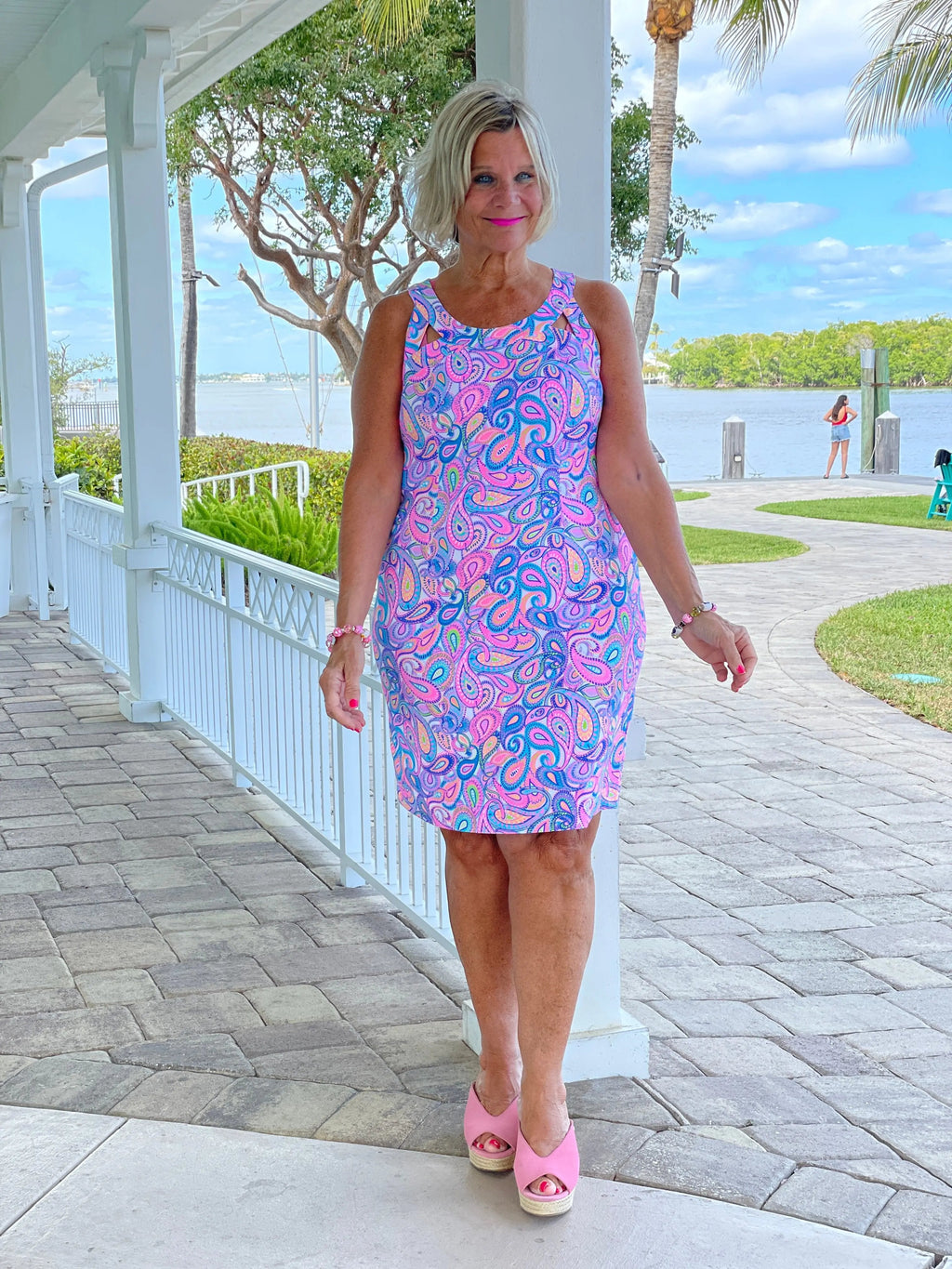CAROLINA PAISLEY HALTER DRESS