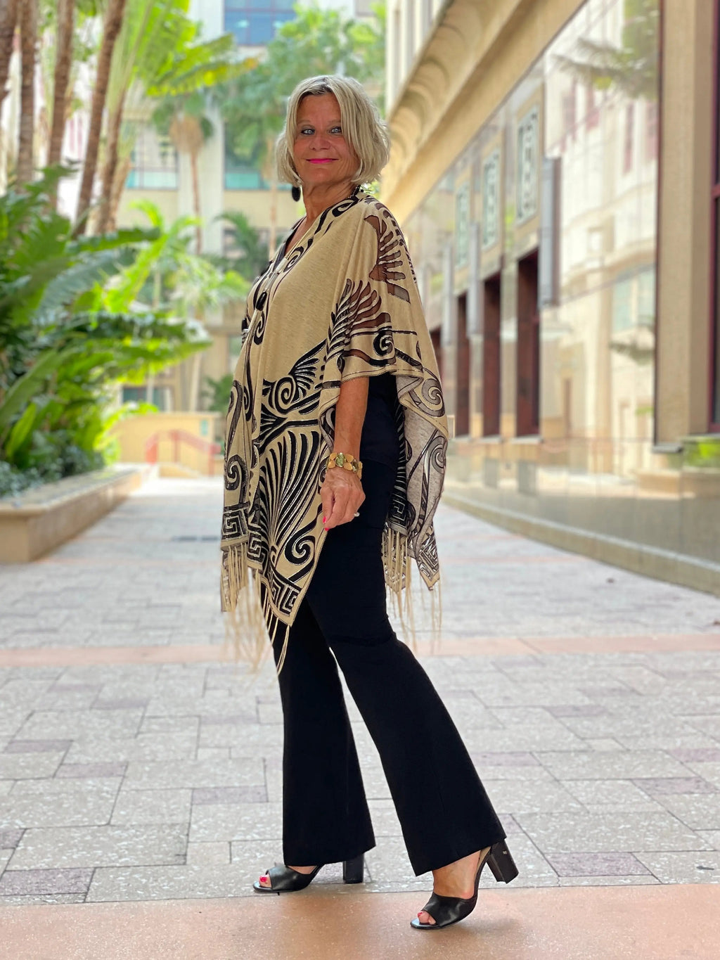 CLASSIC LOOK BURNOUT 7 WAY SCARF