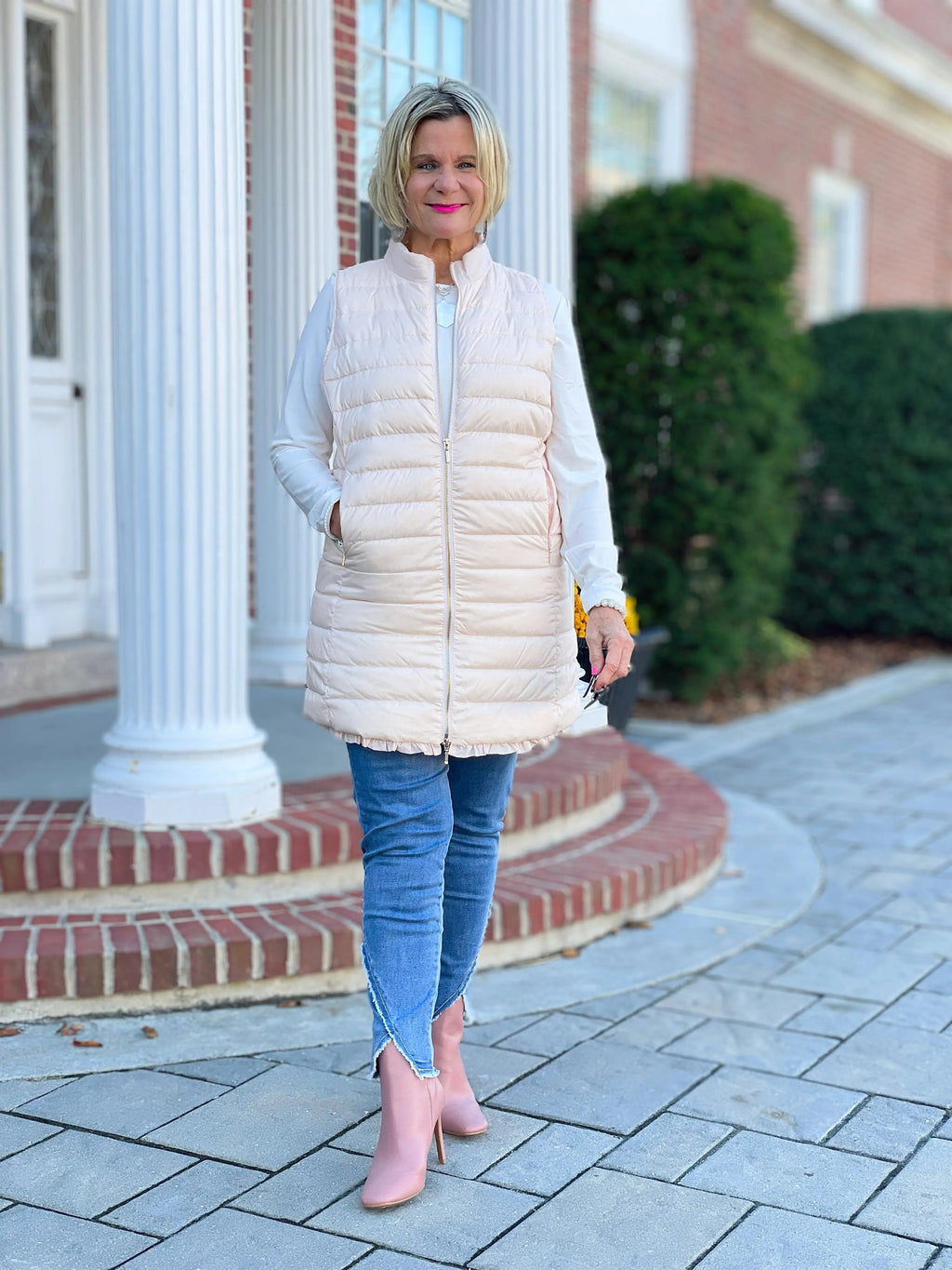 LULU-B BLUSH PUFFER VEST